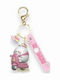 Molang Scooter Series Pink Molang Keychain Bracelet