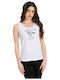 Women's Sleeveless White Blouse