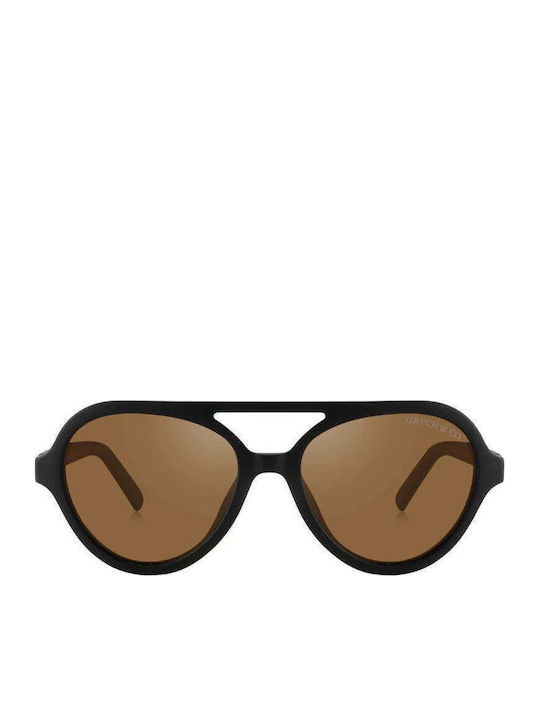 Grech & Co Aviator Βρεφικά Γυαλιά Ηλίου με Polarized Φακό Μαύρα για 0-2 Ετών