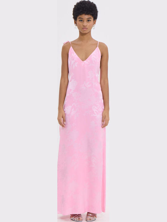 Hemithea Satin Evening Pink Dress
