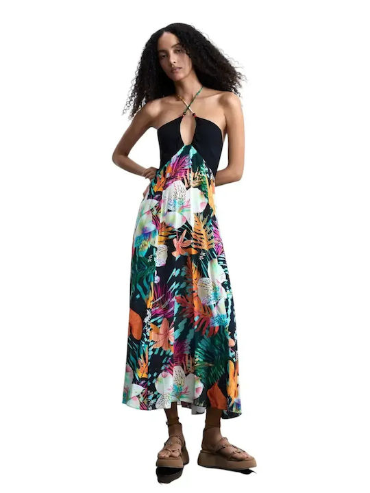 Dress Καλοκαιρινό Midi Φόρεμα Μαύρο