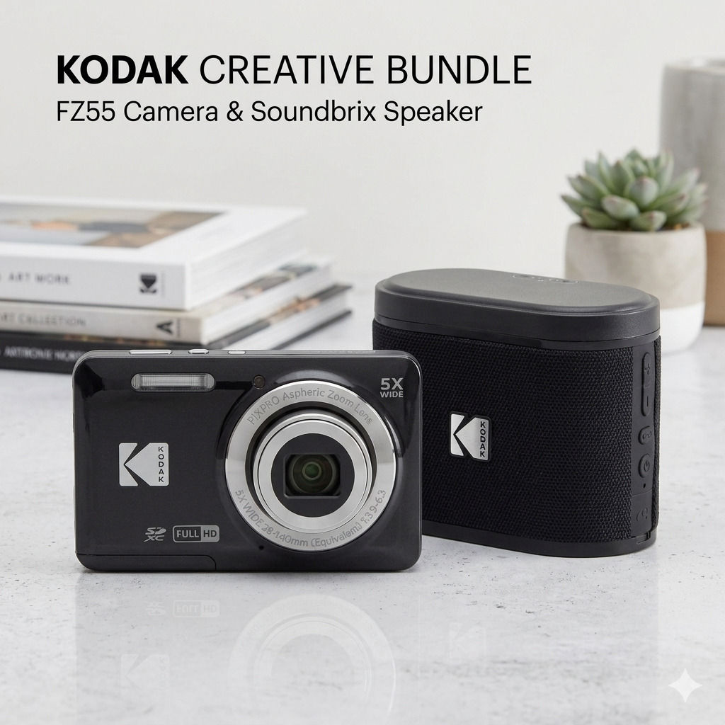 Cameră Foto Compactă Digitală Kodak PixPro FZ55 Negru + Boxă Kodak