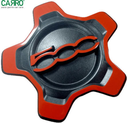 Carro 386919 Car Wheel Center Cap Fiat 500x 2014-2023 Black Red Red Letters 1 Piece