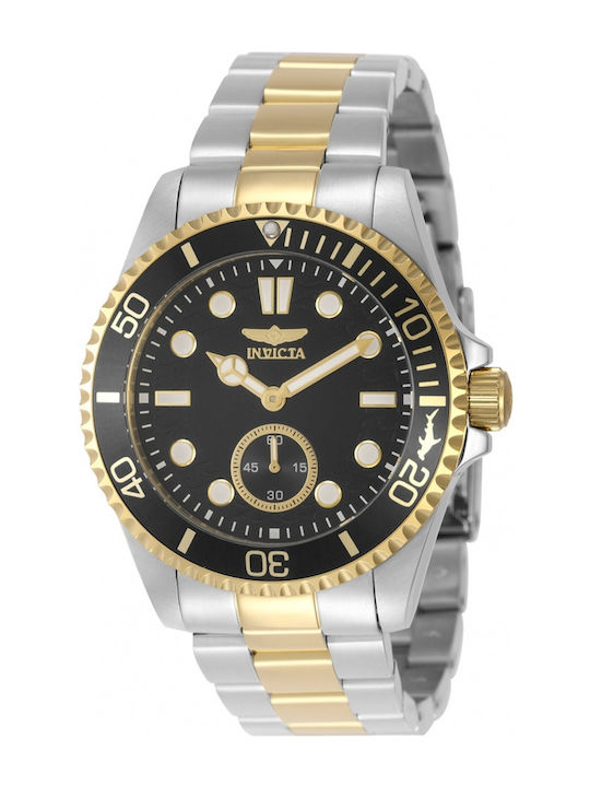 Invicta Ceas Bărbătesc 43mm cu Baterie cu Brățară din Metal Aurie