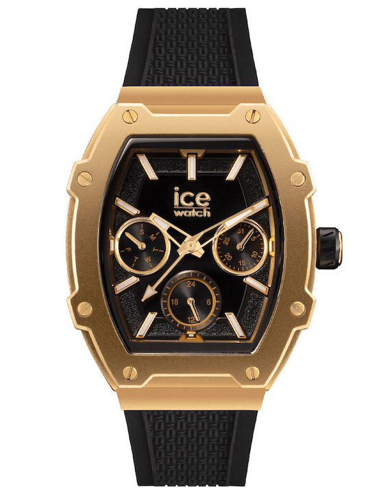 Ice Γυναικείο Ρολόι 35mm Μπαταρίας με Μαύρο Καουτσούκ Λουράκι