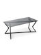 Rectangular Central Glass Coffee Table Transparent M110xW55xH110cm