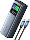 Vention FKE Power Bank 27000mAh 140W with USB-A Output Port and 2 USB-C Output Ports Power Delivery Quick Charge 3.0 Grey