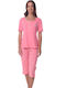 Tres Chic Summer Women's Pyjama Set Pink