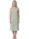 Lydia Creations Summer Cotton Women's Nightgown Green