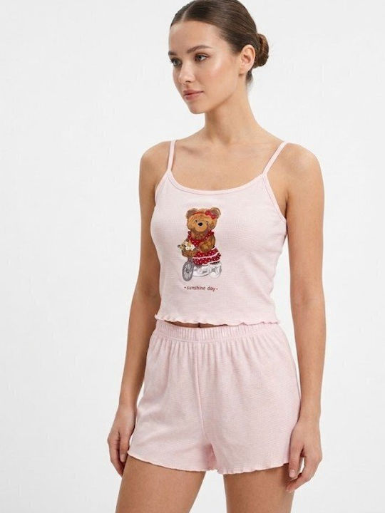 Soccus Set De Pijamale Dama De Vară Din Bumbac Roz