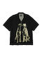 Resort Short Sleeve Shirt in Wide Line Black