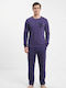 Soccus Pijama Bărbătească de Iarnă din Bumbac Violet