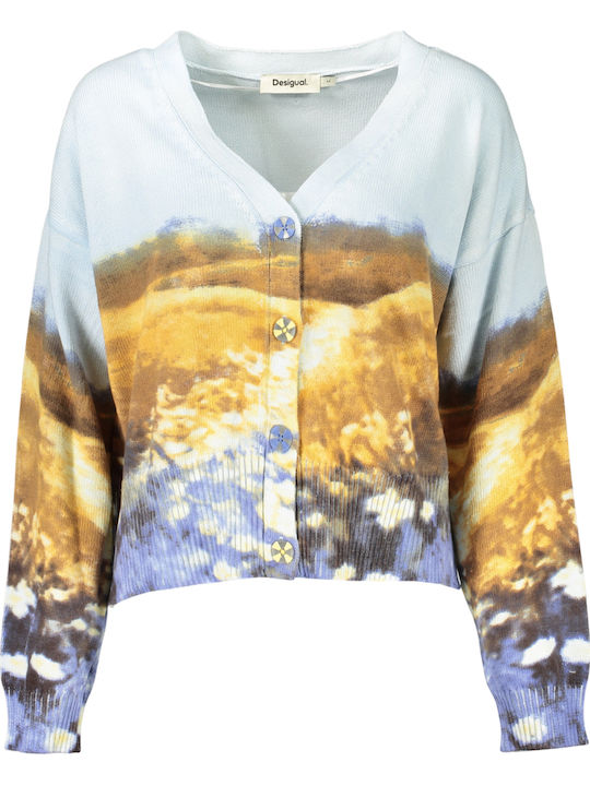 Women's Knitted Cardigan in Blue Colour