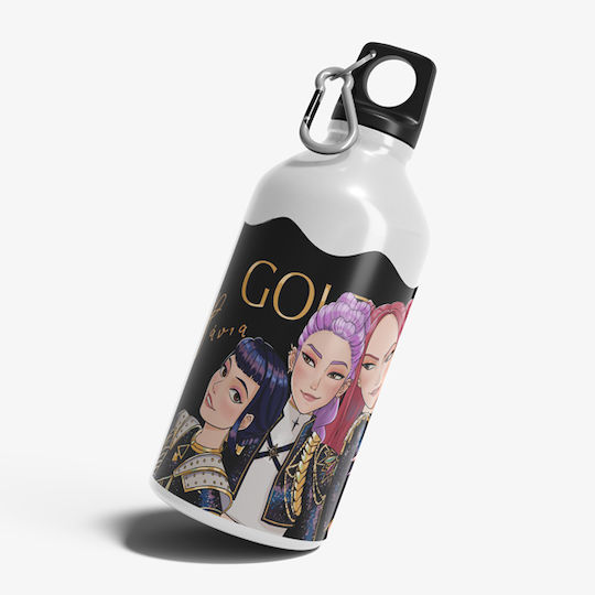 Balloon Kids Water Bottle K-Pop Demon Hunters Stainless Steel with Screw-on Cap Non Spill 400ml Personalized