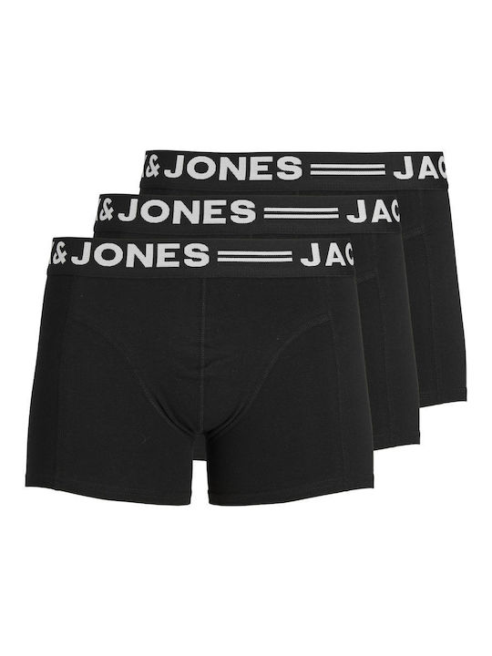 Jack & Jones Boxeri Pentru Bărbați Black 3Pack