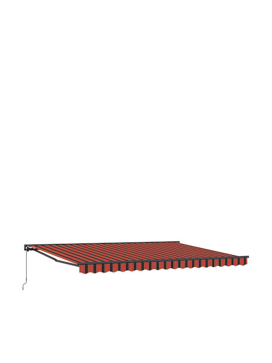 vidaXL Terrasse Zelt mit LEDs Orange 3.5x5m