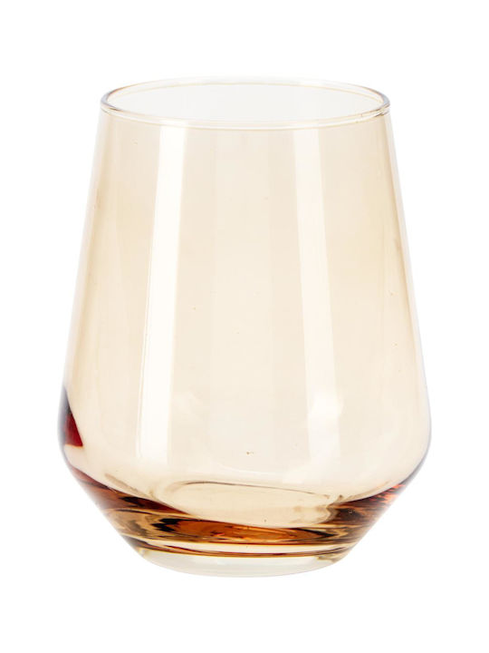Brille aus Glas in Gold Farbe 425ml