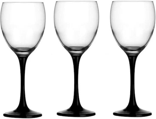 Gurallar Set of Glasses for White Wine Made of Glass Goblets 245ml 3 Pieces
