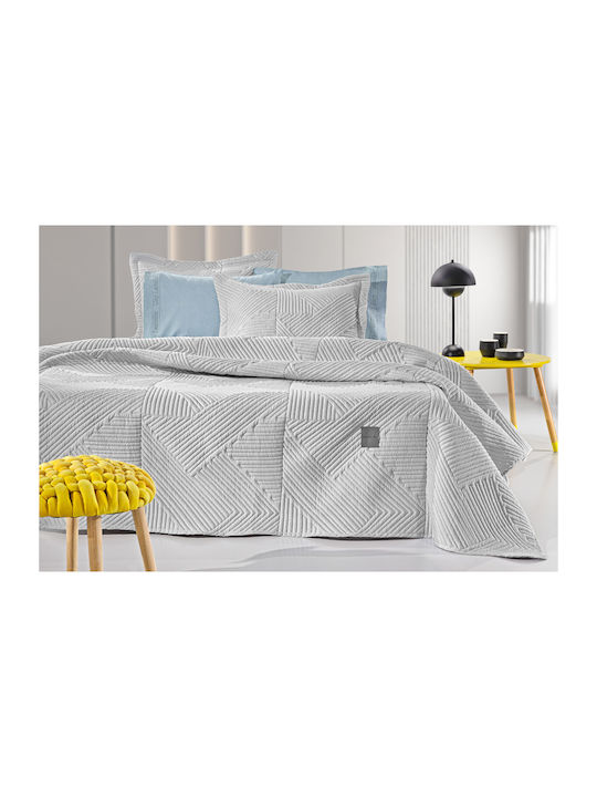 Guy Laroche Ziana Σετ Κουβερλί Ημίδιπλο Microfiber Smoke 180x240cm 2τμχ