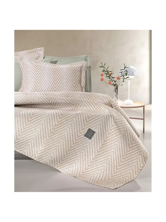 Guy Laroche Vera Tagesdecken Übergröße aus Polyester Beiges 220x240cm 2Stücke