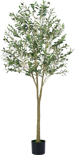 Costway Künstliche Olive 180 Cm Kunststofftopf Grüne 180 X 17 X 17 Cm Hz10380-1 Costway Künstliche Olive 180 Cm Kunststofftopf Grüne 180 X 17 X 17 Cm Hz10380-1