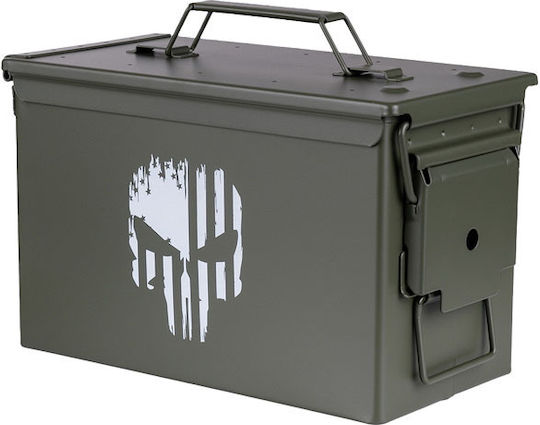 Army Surplus Jagdholster Punish Skull 30,2 Cm L X 15,4 Cm W X 18,7 H Schwarz Ammo Box Schwarz