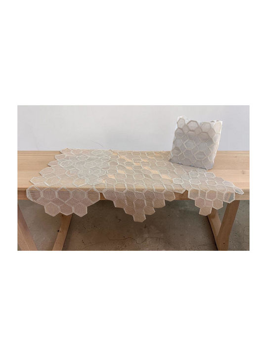 Linea Home Καρέ Τραπεζομάντηλο με Δαντέλα Σετ 5...