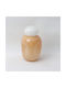 Karvounis Decorative Glass Beige Vase 16.5x16.5xH27cm