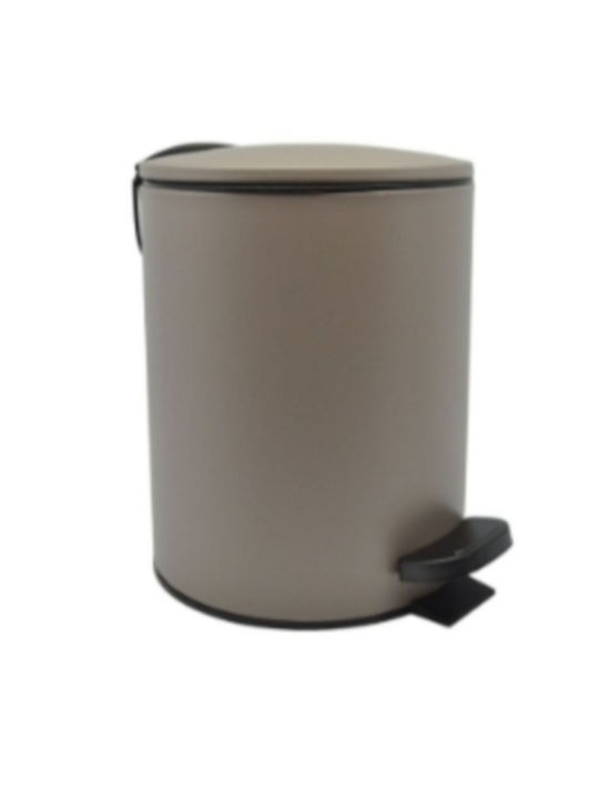 Ankor Inox Bathroom Bin Soft Close 5l Beige