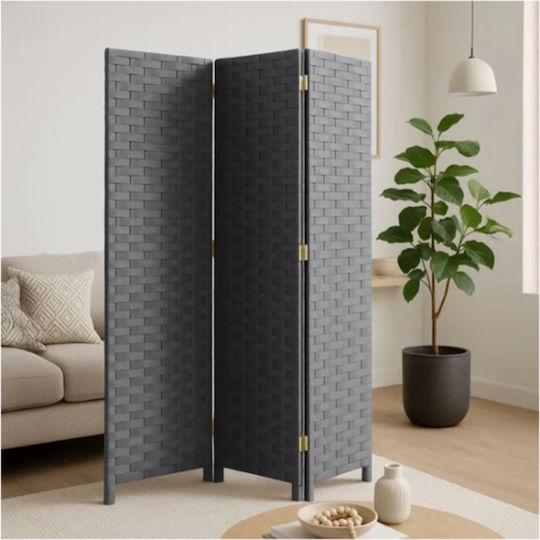 Διακοσμητικό Παραβάν από Rattan με 3 Φύλλα 120x170cm