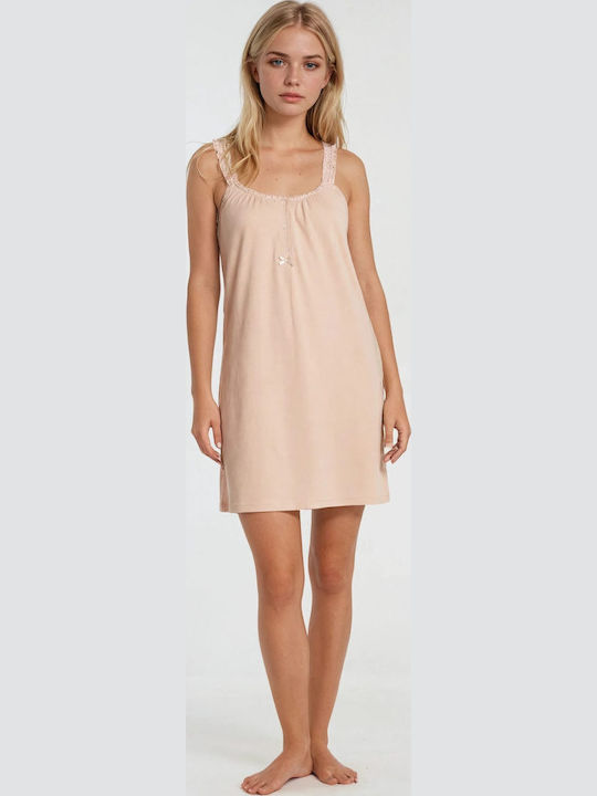 Pink Label Cămașă De Noapte Dama De Vară Bej