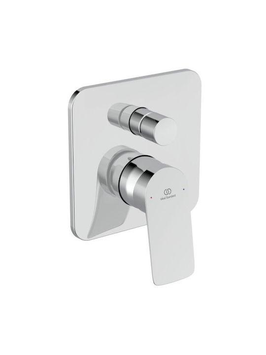 Ideal Standard Built-in Mixer & Supply Set for Shower 2 Exits Silver 3800861133070