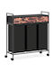 Costway Fabric Laundry Basket with Lid 97.5x33x92.5cm Black