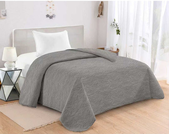 Adam Home Gloria Κουβερλί Μονό Microfiber Grey 160x240cm