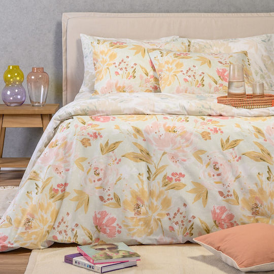 Melinen Anabelle Bed Sheets Set King Size 260x270cm Turquoise (4 Pieces)