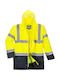 Portwest Work Jacket Reflective with Hood Yellow