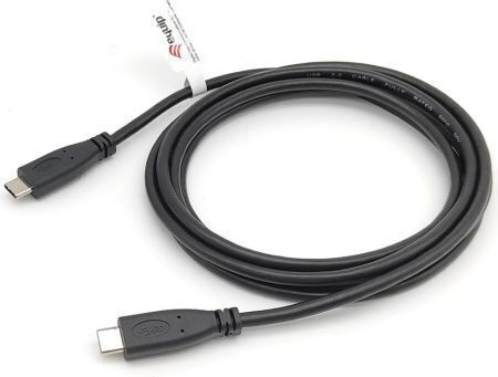 Equip USB 2.0 Cable USB-C male - USB-C 60W PD Μαύρο 0.5m 128833