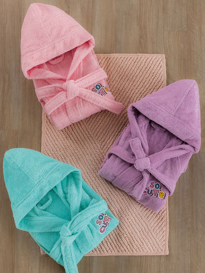 Palamaiki Παιδικό Μπουρνούζι Cute Cute Mint με Κουκούλα
