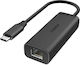 Hama Захранващ Адаптер USB-C 2.5 Гигабитов Ethernet Черен