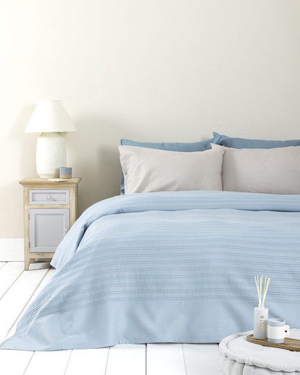 Nima Υπέρδιπλη 220x240εκ. Dune Denim Blue