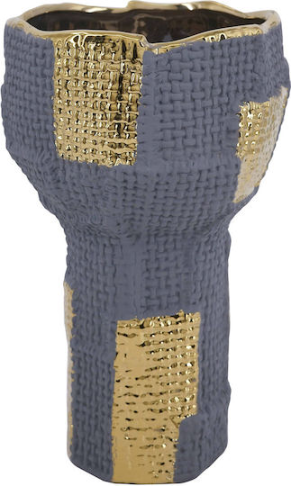 Artekko Decorative Ceramic Blue Vase 18.5x18.5xH31cm