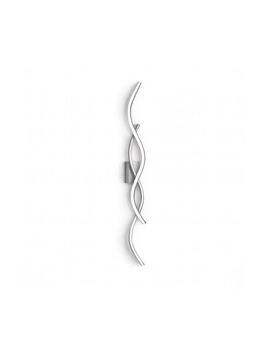 VenCore Modern Wall Lamp with Integrated LED and Adjustable White Light Silver