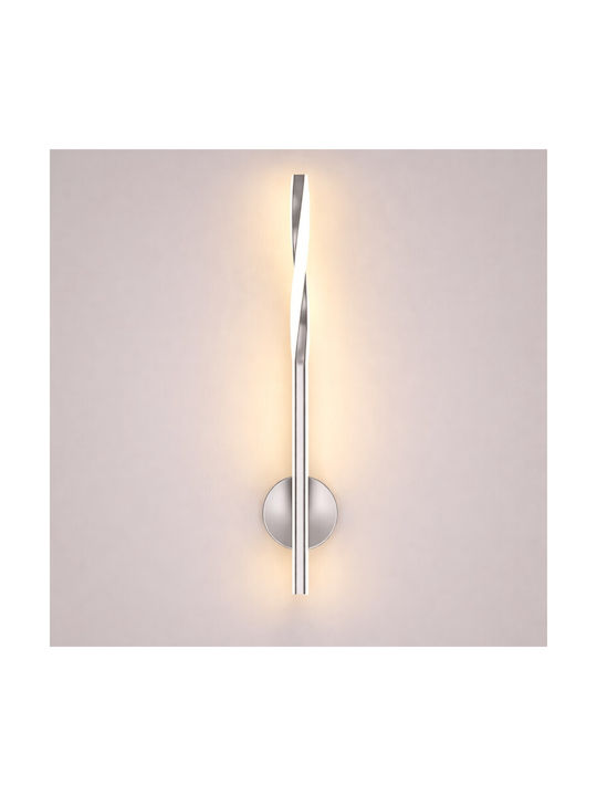 VenCore Modern Wall Lamp with Integrated LED and Adjustable White Light Silver