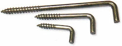 EU Mirror Galvanized Square Screw Hook with Diameter M18 and Length 50mm
