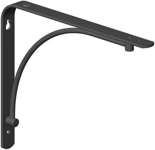 Element-System Eckregal aus Metall in Schwarz Farbe