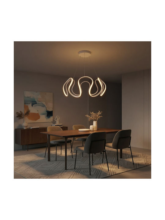 kelvo Tarantula White LED Ceiling Light with Warm to Cool White Light 78x78x31.5cm