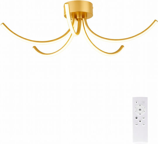 VenCore Deckenleuchte montieren 53cm Gold mit integrierter LED und Fernbedienung