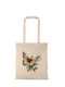 Einkaufstasche Natural Lange Griffe Butterfly