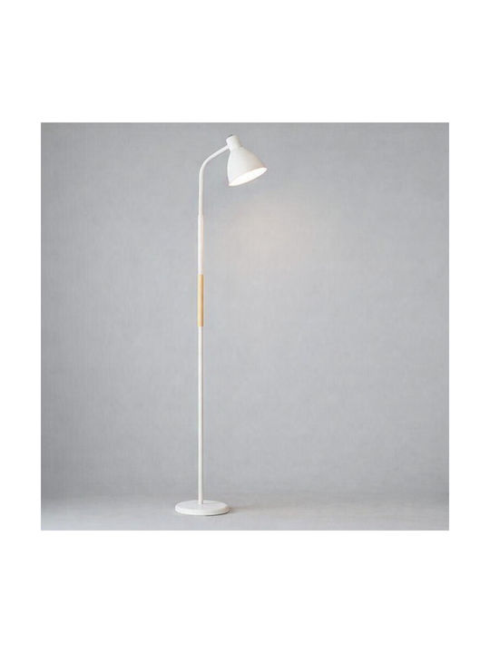 VenCore Lampadar de Podea Înălțime 150xLungime 23cm cu Bază pentru Bec E27 Alb