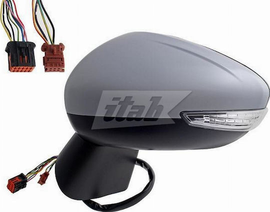 Electric Heated Electric Folding Painted Mirror with Signal Light & Safety Light & Sensor & Blis 14 Pin A Quality Convex Glass Suitable for Citroen C3 Air Cross 2017-2021 2r/2c 98179846xt Right 1 Pc